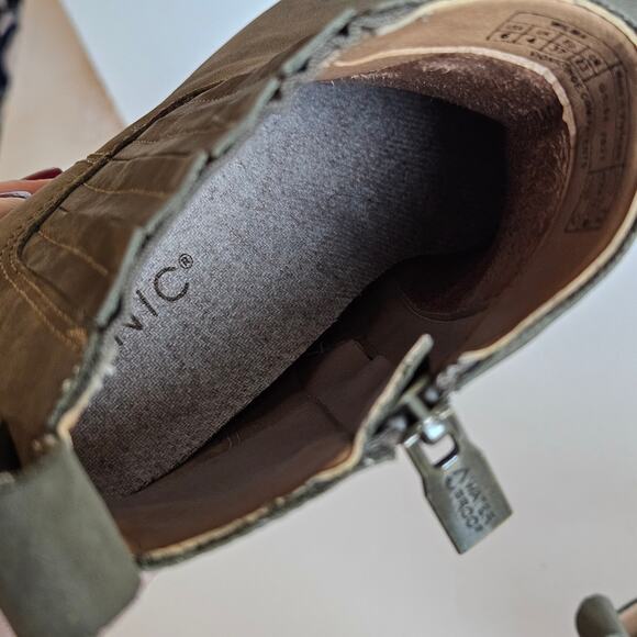 Vionic Wilma Olive Nubuck Ankle Boots Waterproof Women's Size 6 Fall Winter - Picture 9 of 12